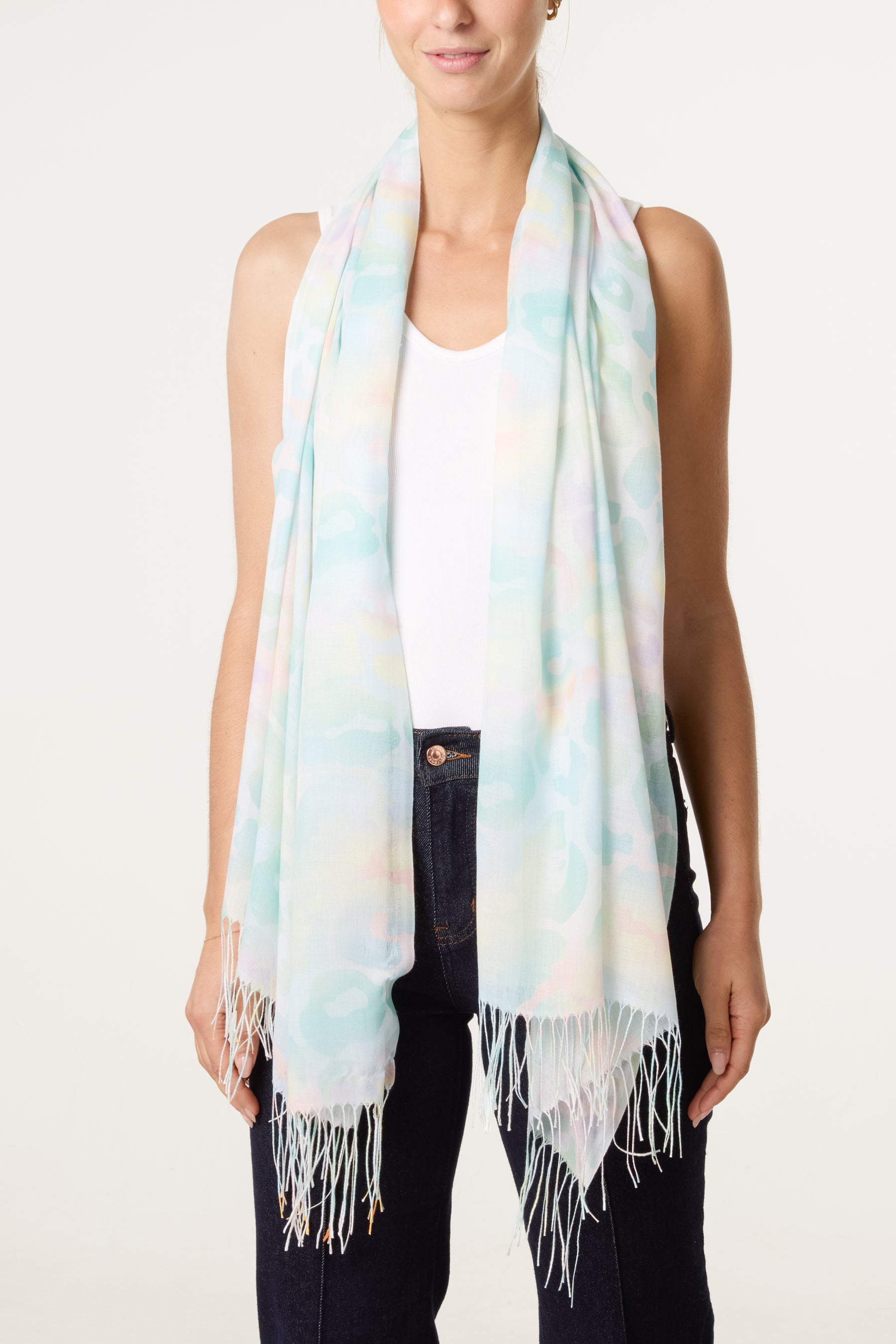 Colourful Animal Print Scarf