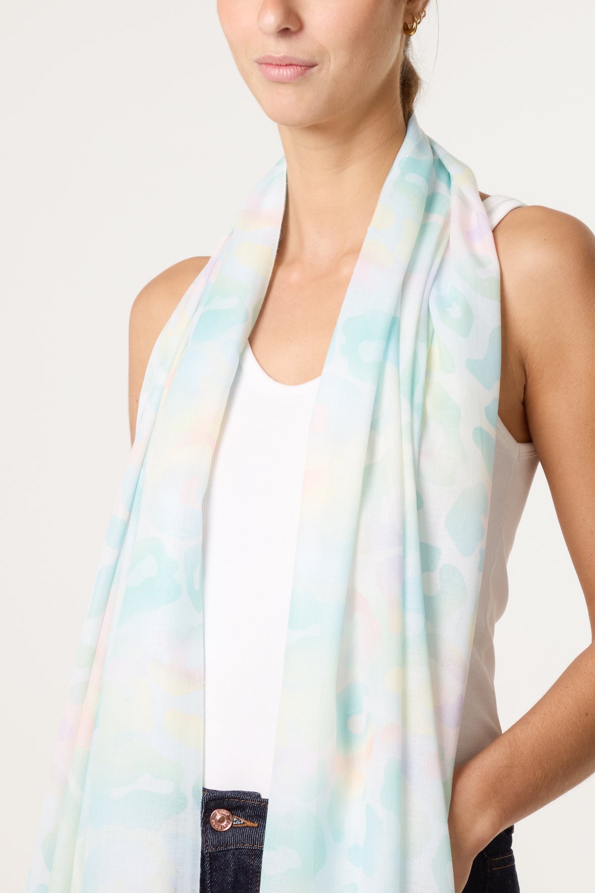 Colourful Animal Print Scarf