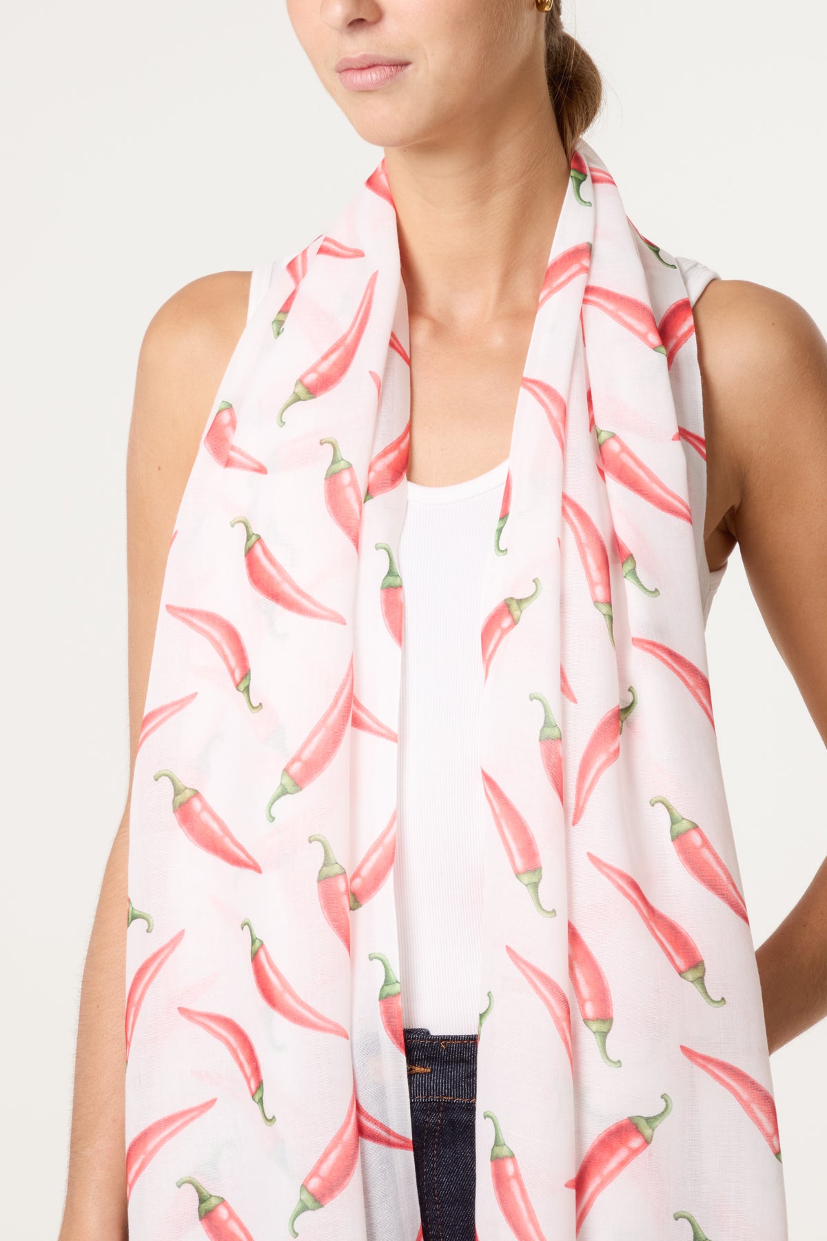 Chilli Pepper Print Scarf