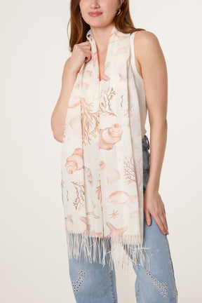 Sealife Print Scarf