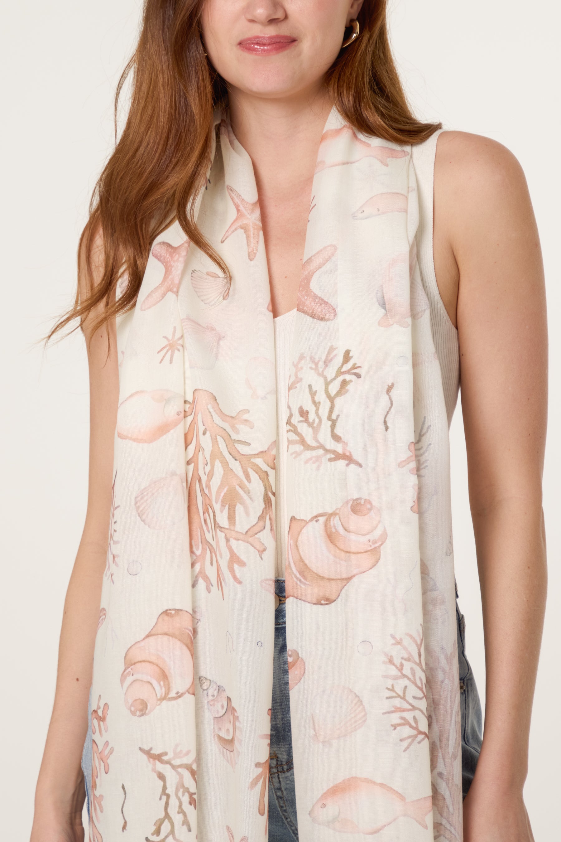 Sealife Print Scarf