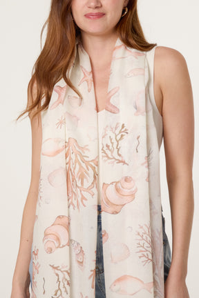 Sealife Print Scarf