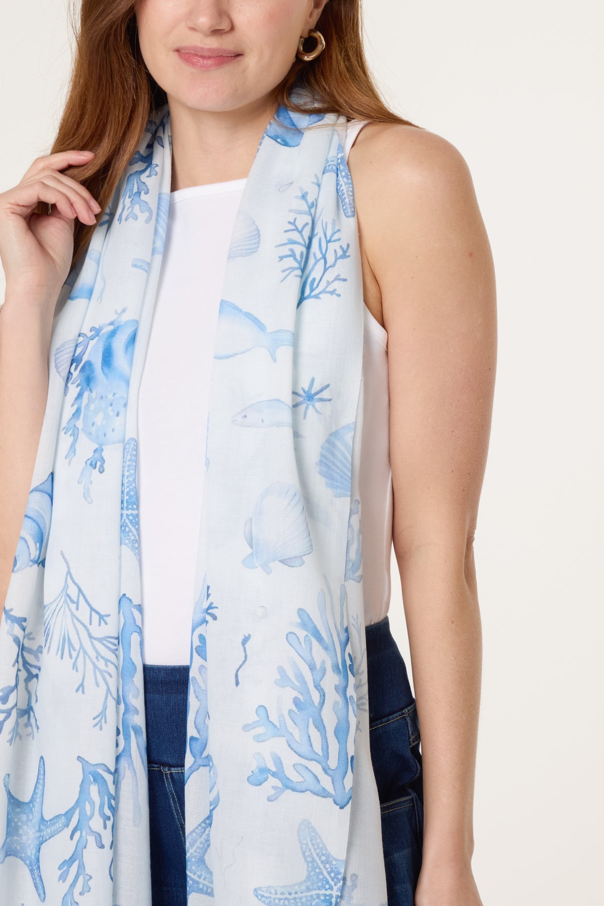 Sealife Print Scarf