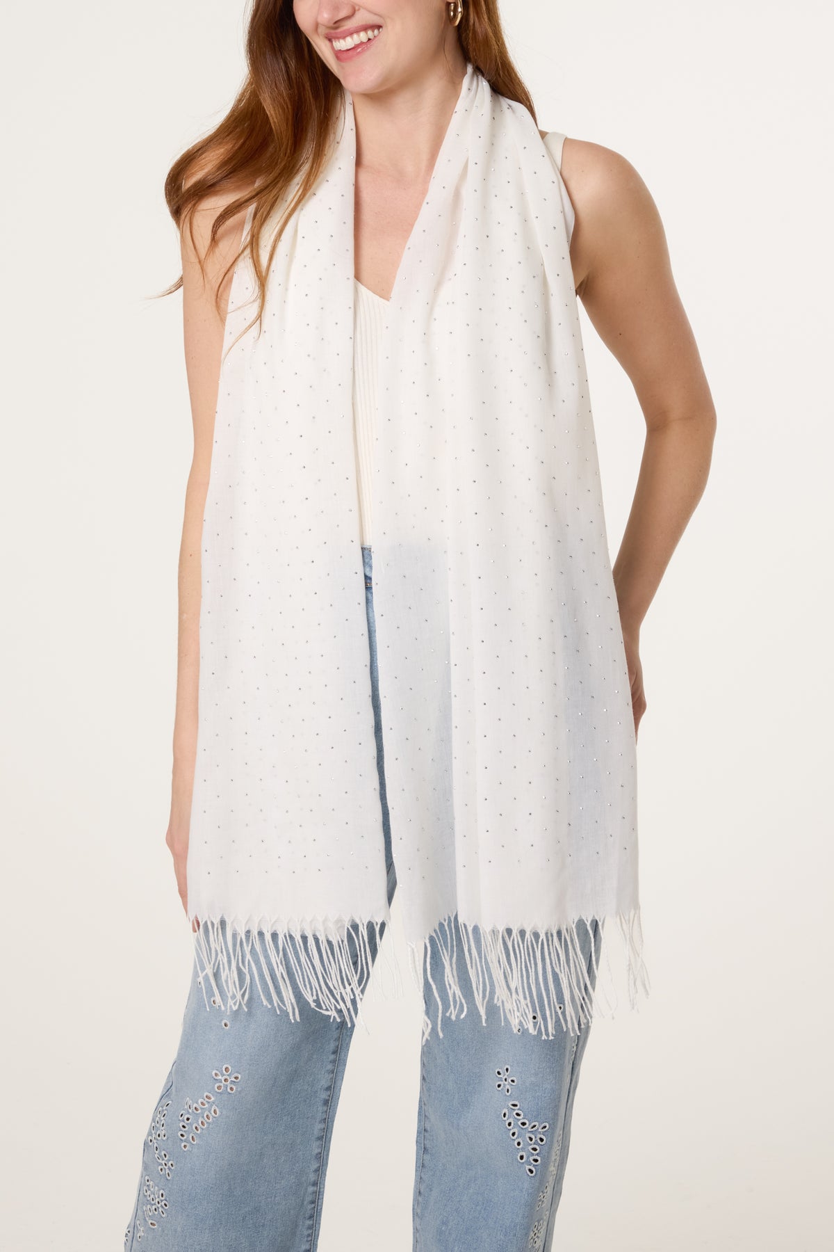 Embellished Light Scarf