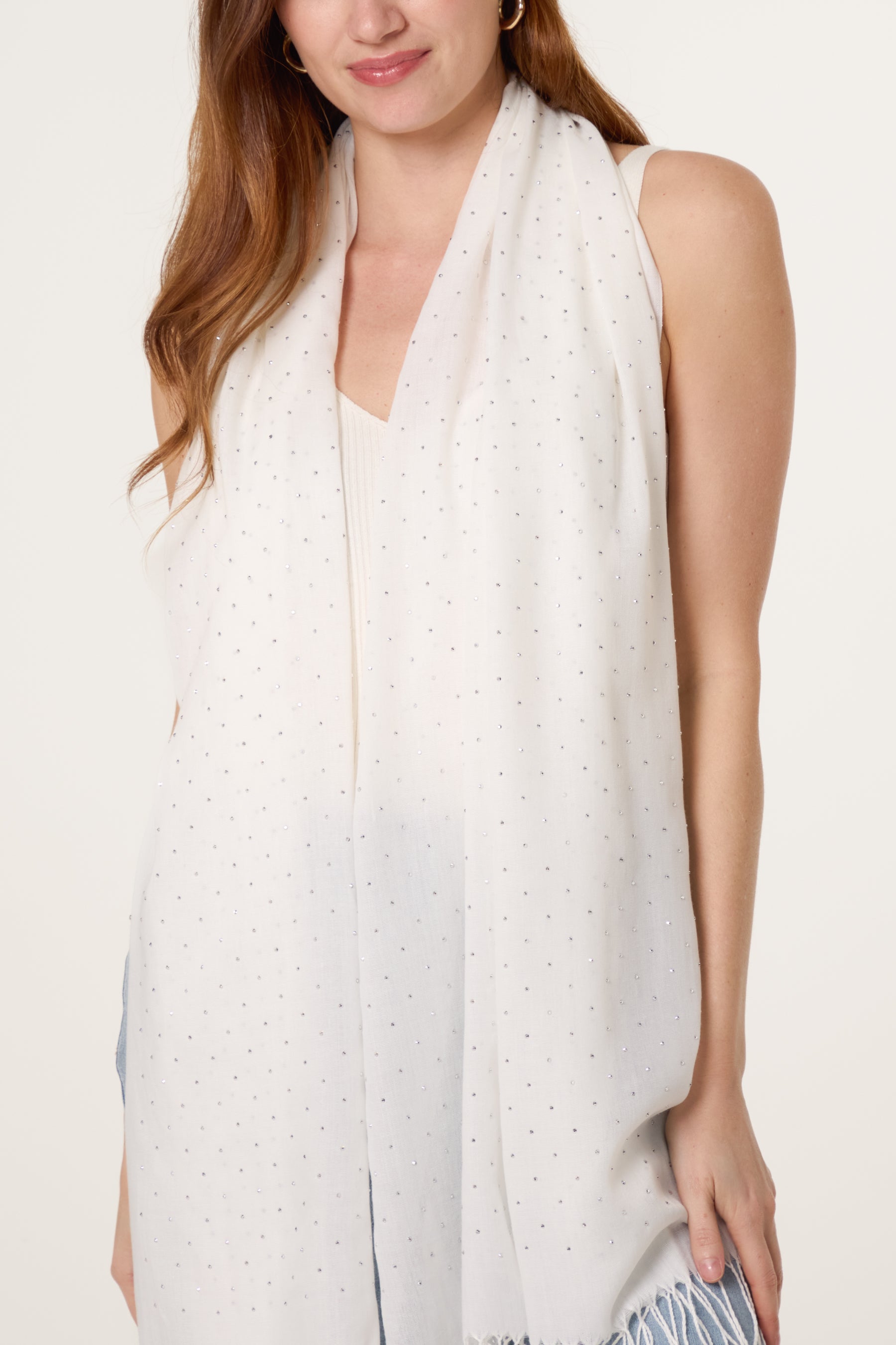Embellished Light Scarf