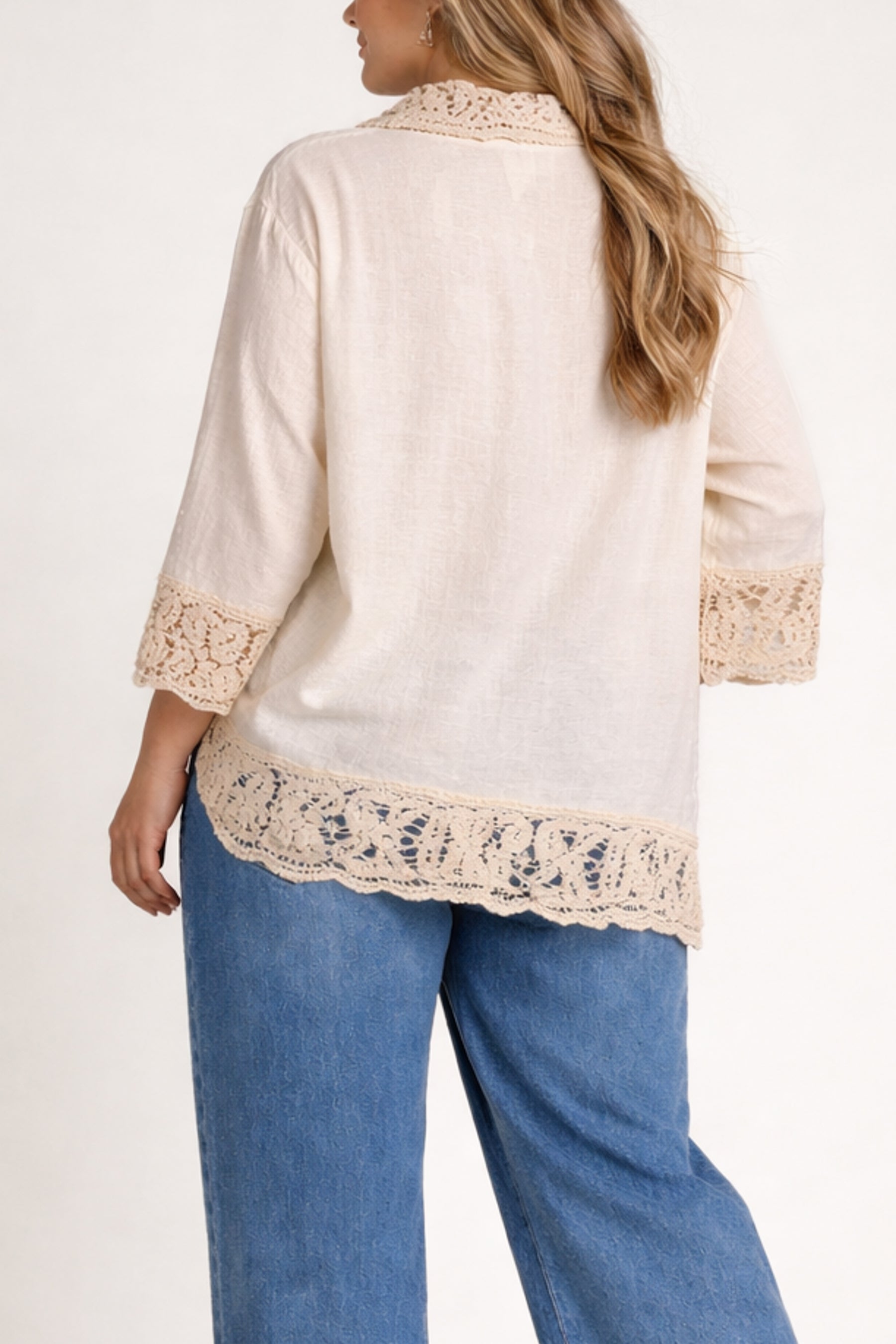 Curve Natural Linen Loose Fit Shirt