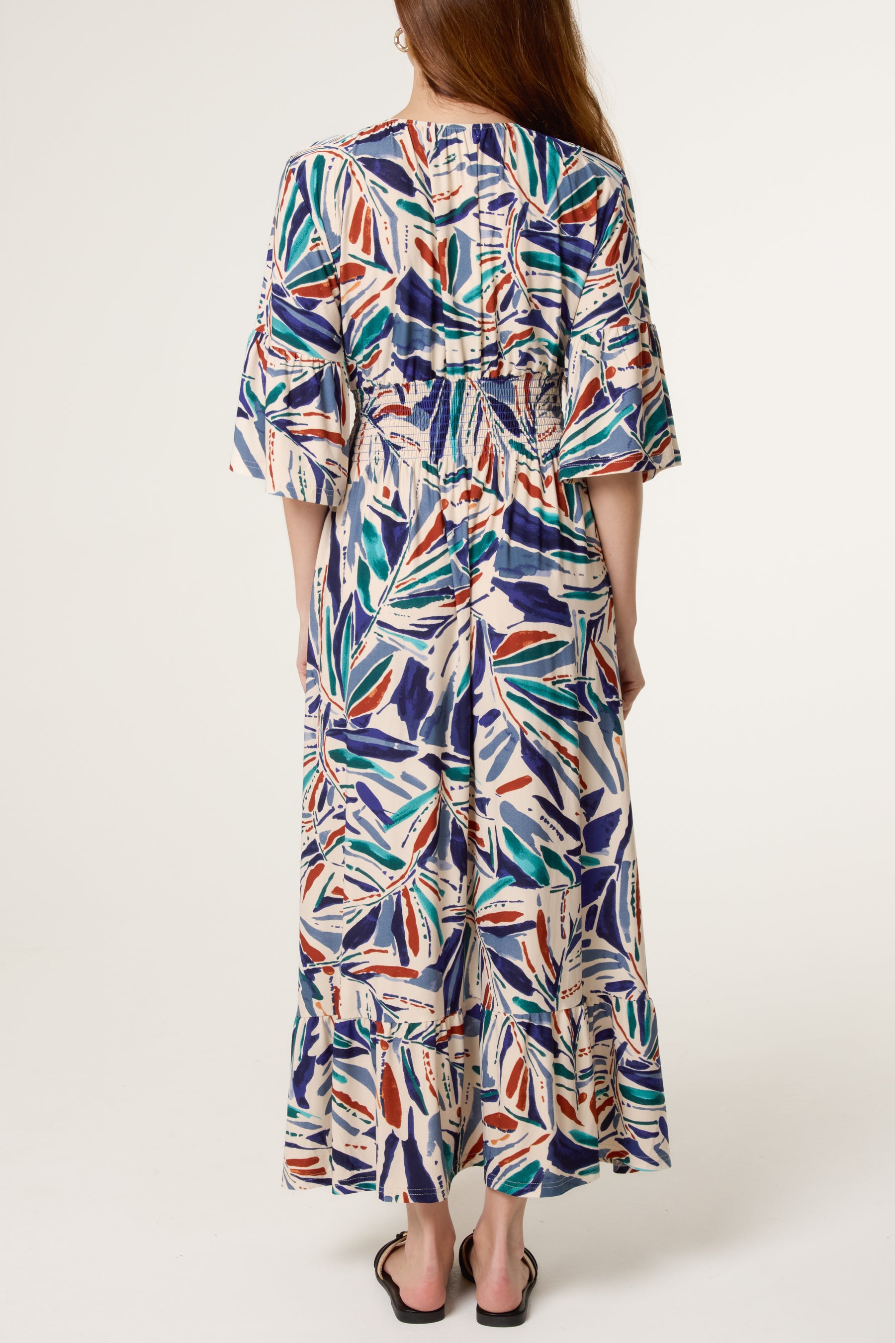 Brushstroke Stretch Empire Bust Dress