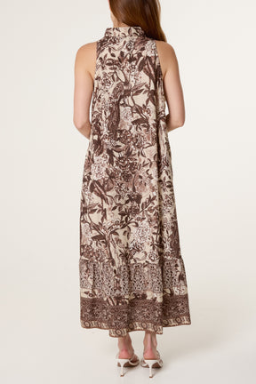 Floral Button Through Midi Dress