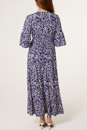 Doodle Flowers Stretch Empire Bust Dress