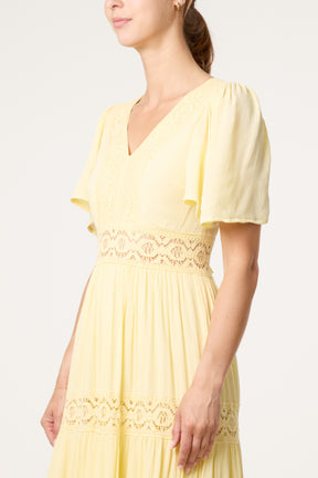 Crochet & Lace Detailed Tier Dress