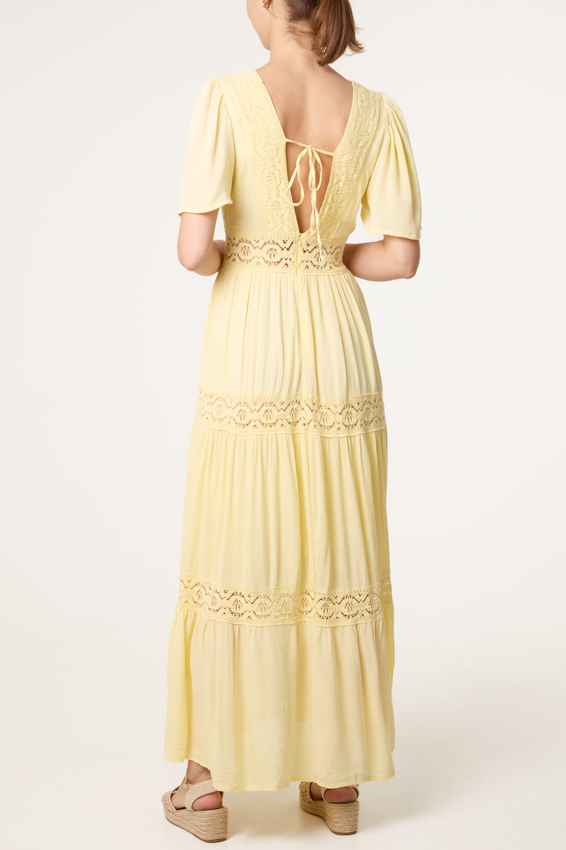 Crochet & Lace Detailed Tier Dress