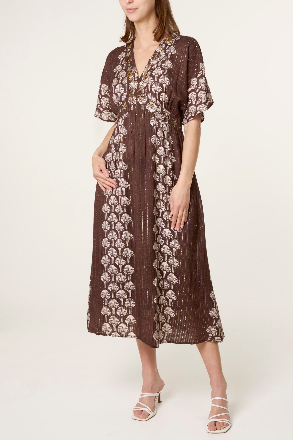 white embroidered dress mini Embroidered Shell Midi Shirt Dress – English Factory