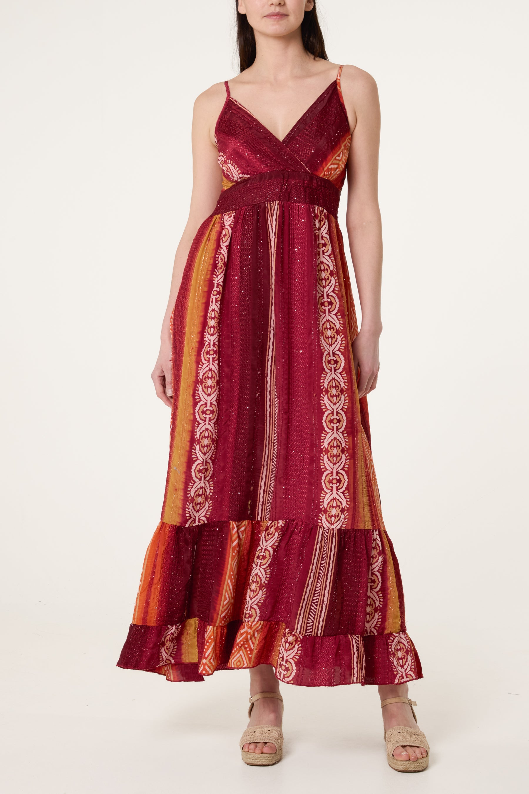 Sequin Jacquard Strappy Dress