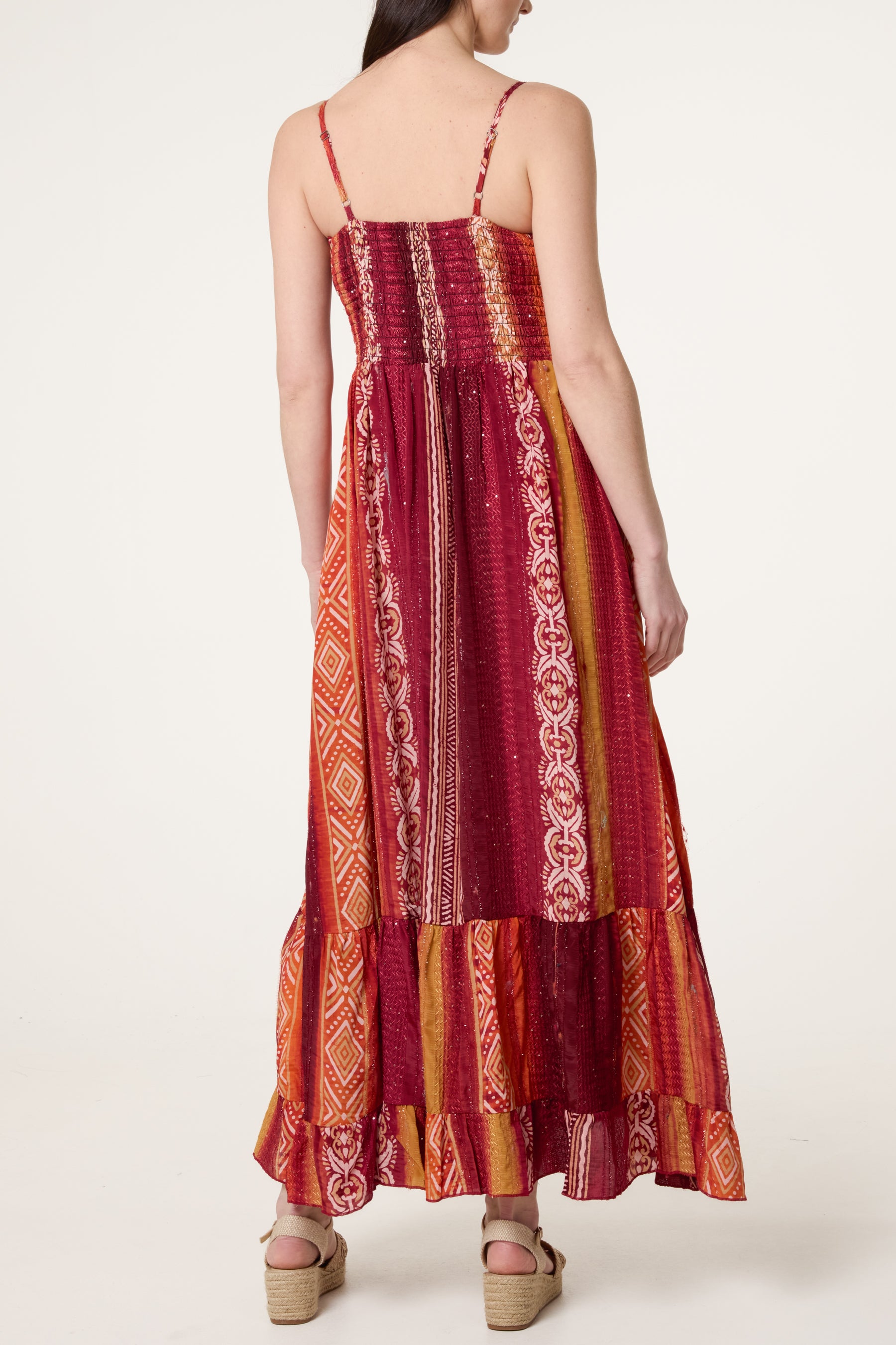 Sequin Jacquard Strappy Dress