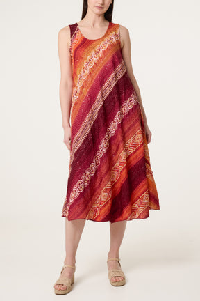 Sequin Jacquard Sleeveless Dress