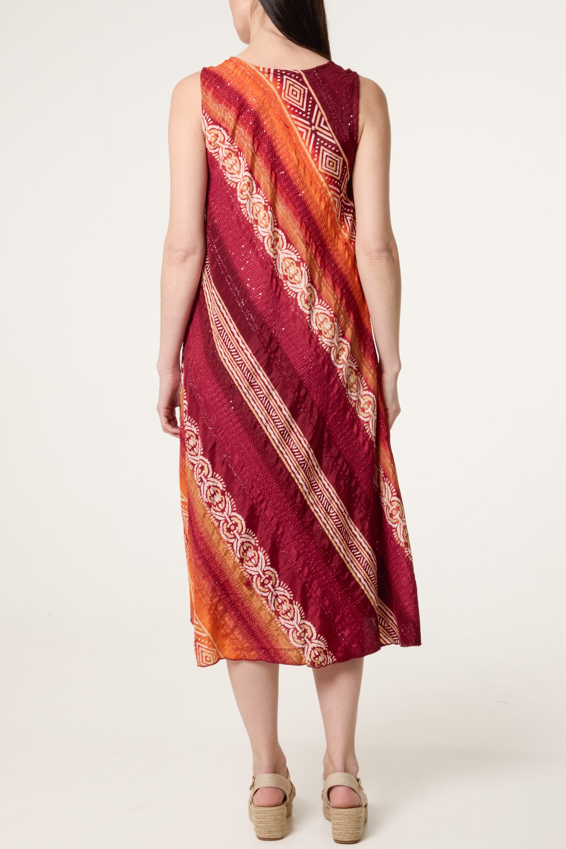 Sequin Jacquard Sleeveless Dress