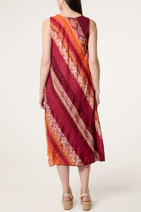 Sequin Jacquard Sleeveless Dress
