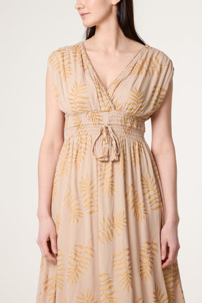 Wrap Front Beaded Dress