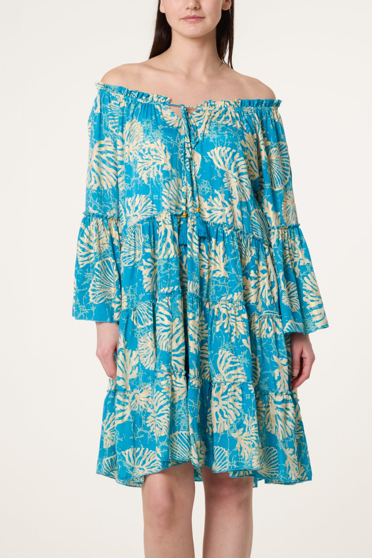 Off Shoulder Seashells Dress