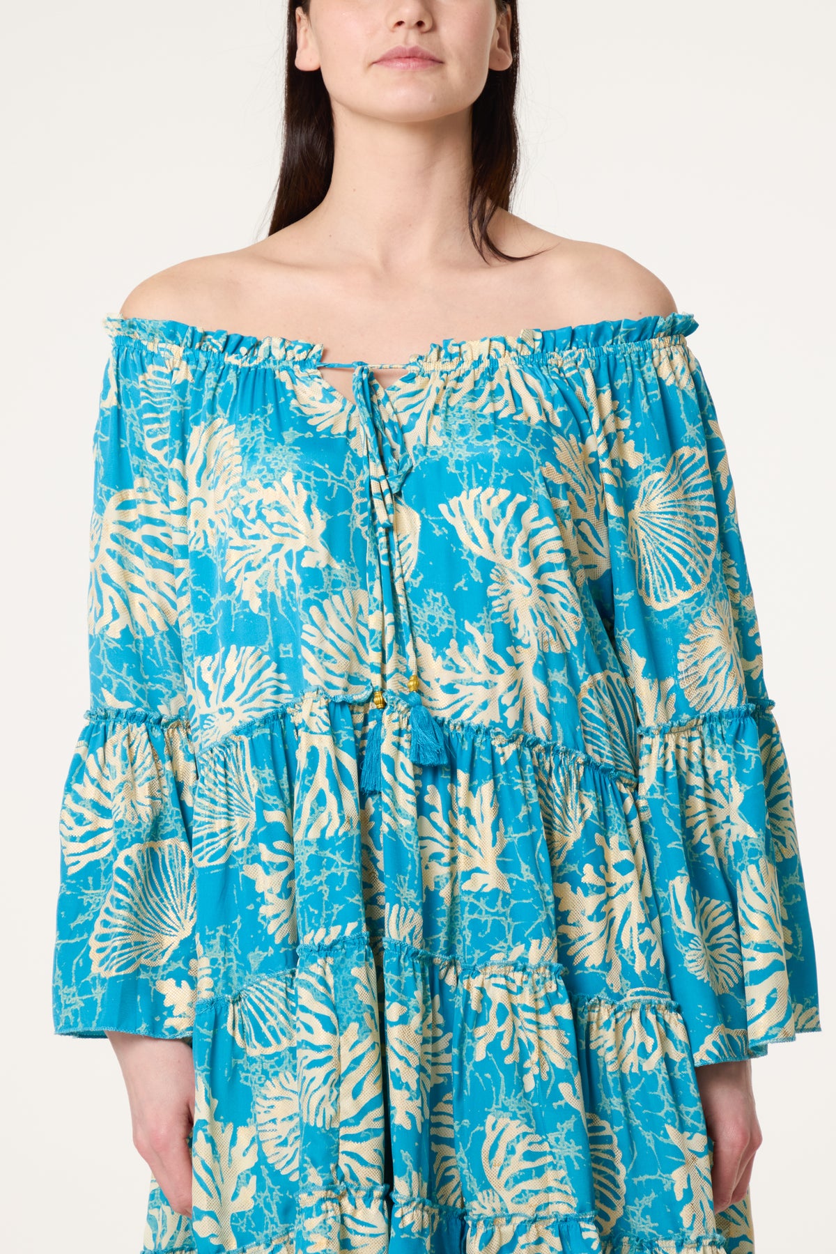 Off Shoulder Seashells Dress