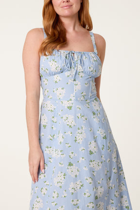 Milkmaid Side Split Dainty Floral Dress