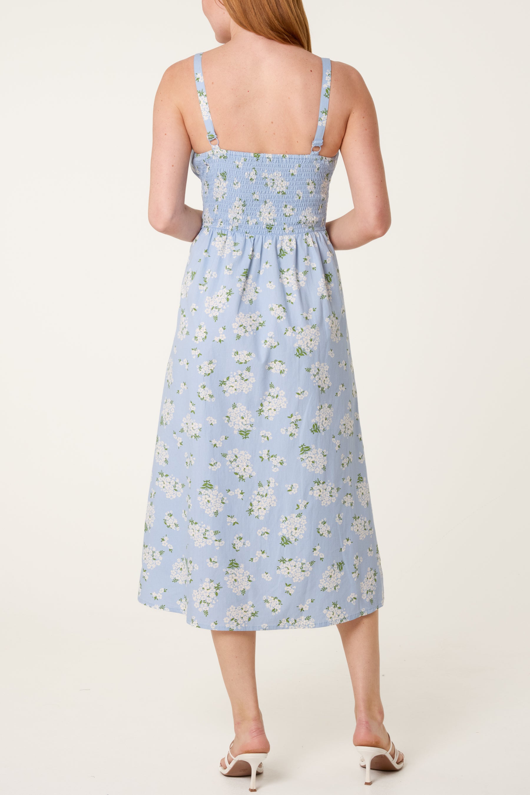 Milkmaid Side Split Dainty Floral Dress