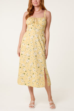 Milkmaid Side Split Dainty Floral Dress