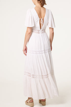 Crochet & Lace Detailed Tier Dress