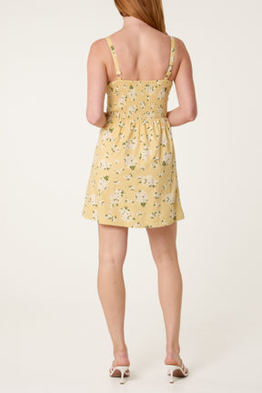 Milkmaid Corset Floral Mini Dress