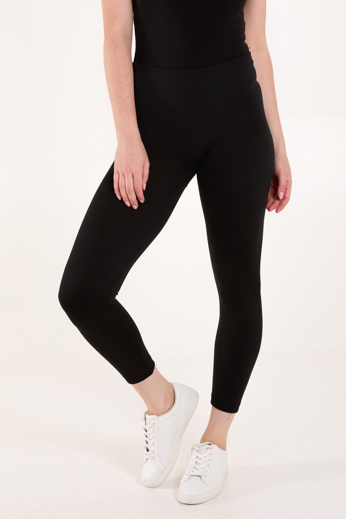 Plain Black Fleece Legging