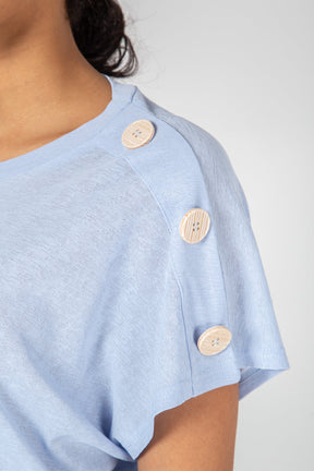 Button Oversized Tee