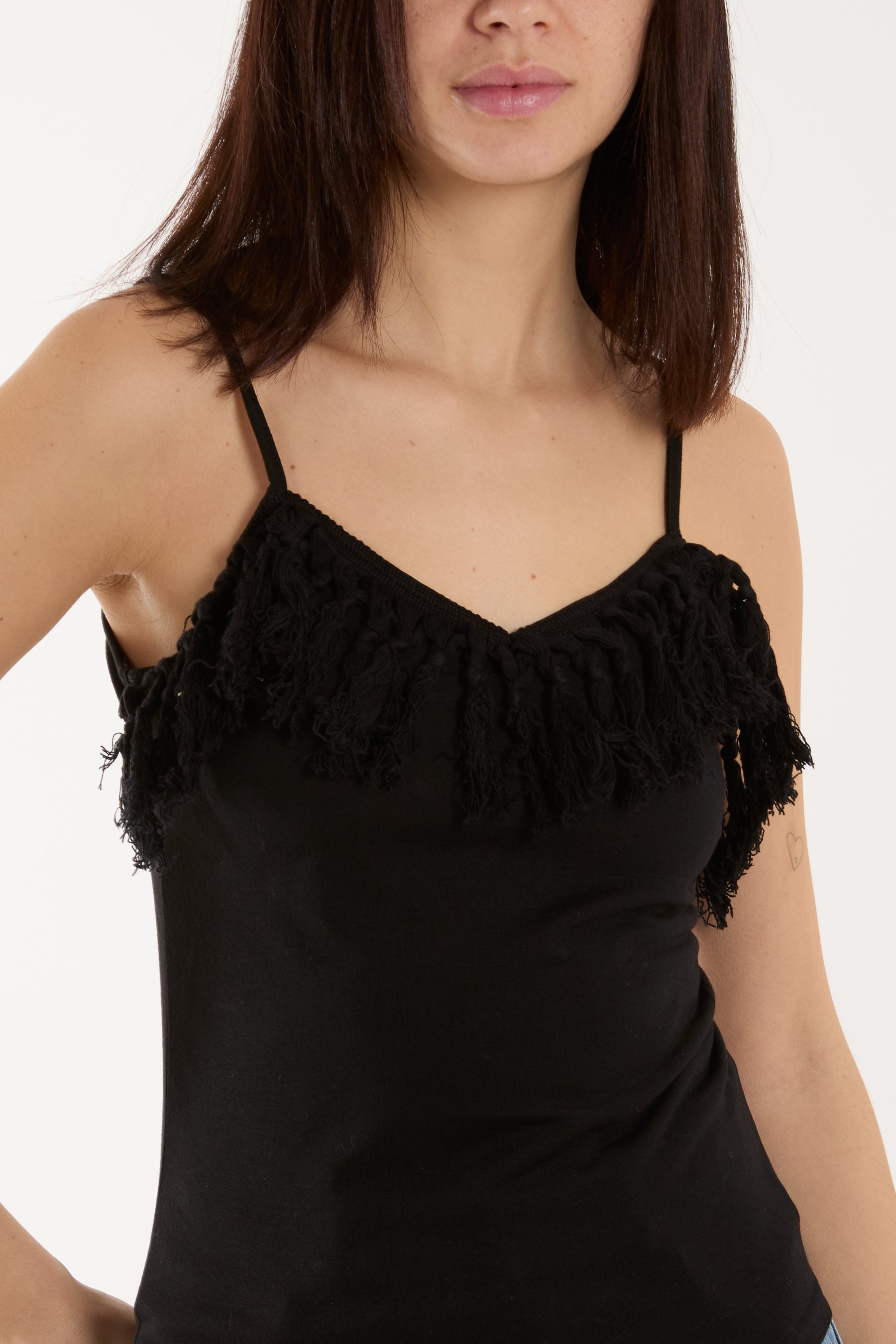 Tassel Neckline Cami Top