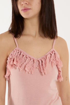 Tassel Neckline Cami Top