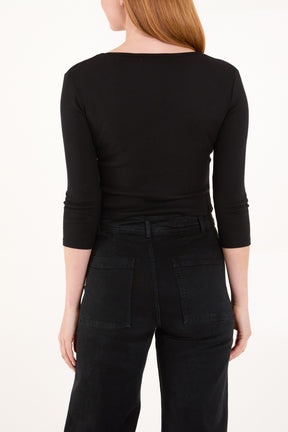 Cropped Ribbed Zip Jumper