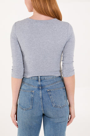 Cropped Ribbed Zip Jumper