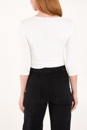 Cropped Ribbed Zip Jumper