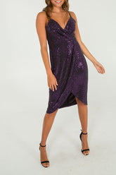 Diamond Cami Strap Pleated Dress