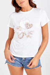 Love Embellished T-Shirt