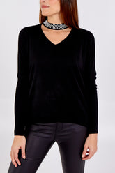 Choker Pearl Neck Top