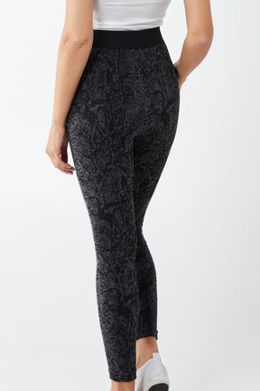 Animal Patterned Fleece Lined Leggings