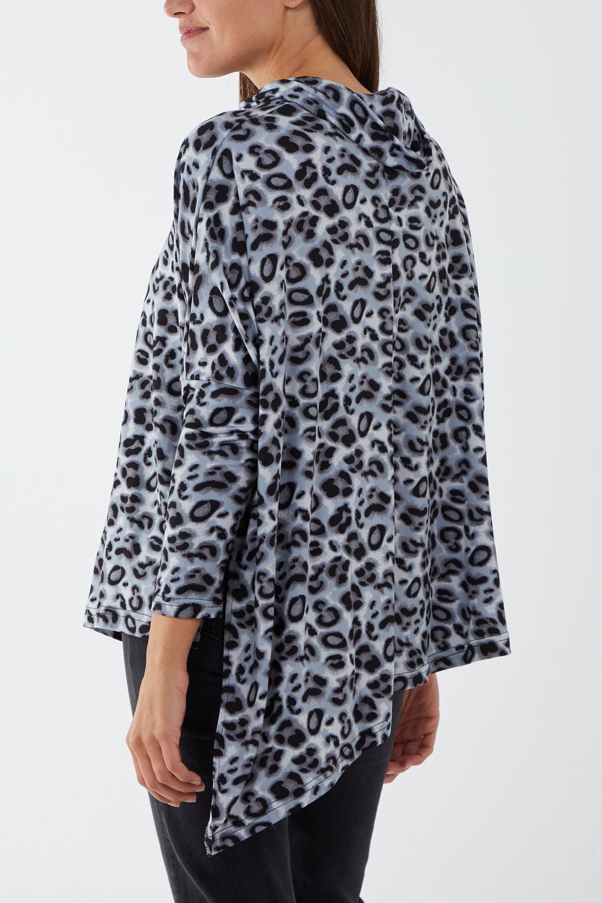 Animal High Neck Asymmetric Top