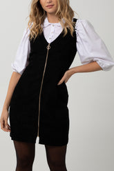 Zip Through Cord Dress