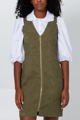Zip Through Cord Dress