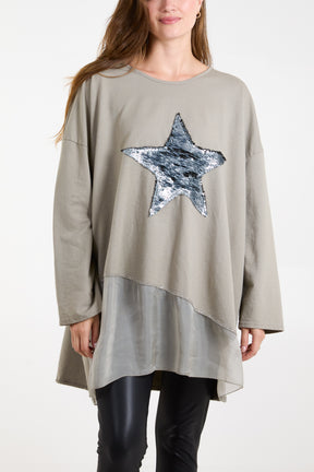 Sequin Star Layer Top