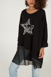 Sequin Star Layer Top