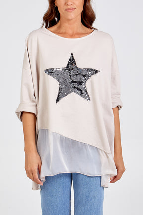 Sequin Star Layer Top