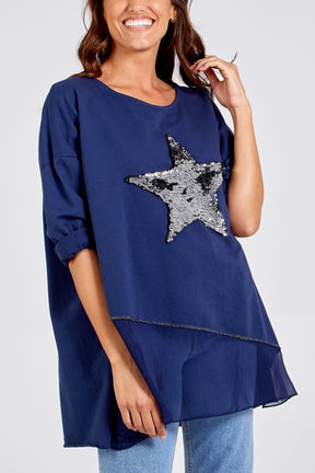 Sequin Star Layer Top