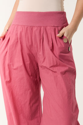 Button Pocket Detail Harem Pants