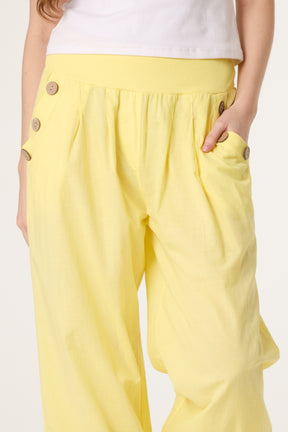 Button Pocket Detail Harem Pants