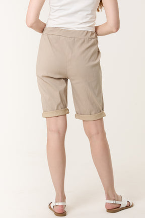 Magic Plain Drawstring Crushed Shorts